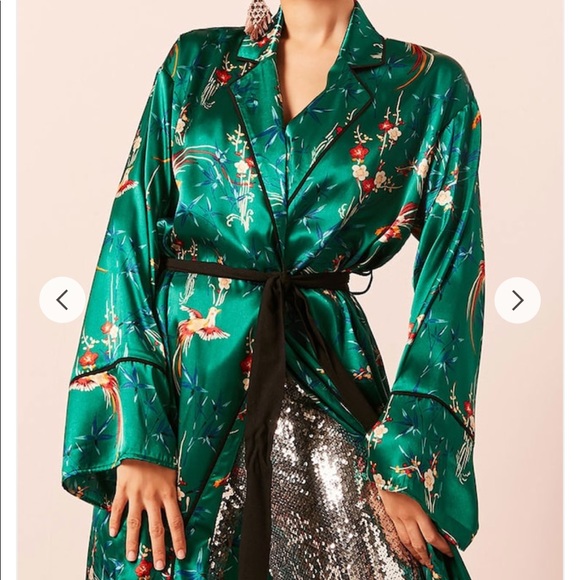 satin duster cardigan